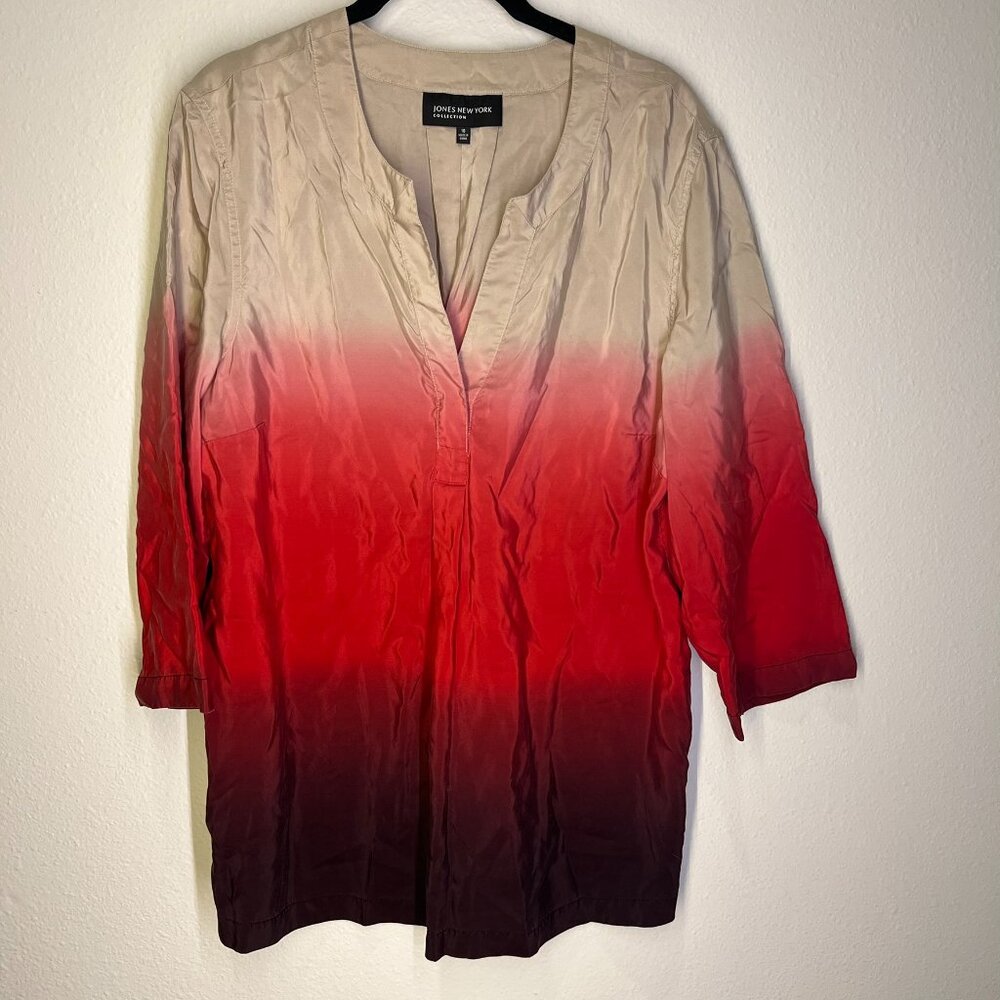 Jones New York - 16 - 100% silk ombre top